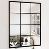 Sieninis veidrodis, juodos spalvos, 80x60cm, metalas