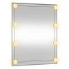 Sieninis veidrodis su LED lemputėmis, 50x60cm, stiklas