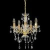 Pakabinamas šviestuvas Sietynas su krišt. kar., auksinės sp., 5 x E14 lemp., apvalus