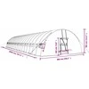 Šiltnamis su plieno rėmu, žalios spalvos, 20x6x2,85m, 120m²