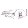 Šiltnamis su plieno rėmu, žalios spalvos, 24x6x2,85m, 144m²