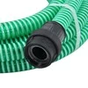 Siurbimo žarna su PVC jungtimis, žalios spalvos, 1", 7m, PVC