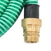 Siurbimo žarna su žalvarinėmis jungtimis, žalia, 1,1", 25m, PVC