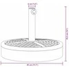 Skėčio nuo saulės pagrindas 38/48mm skersmens stulpams, 25kg