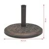 Skėčio stovas iš dervos, apvalus, bronzinis, 9kg