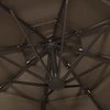 Sodo skėtis su aliuminio stulpu, taupe, 3x3m, 4 aukščių