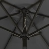 Sodo skėtis nuo saulės su LED, antracito, 200x211cm, aliuminis