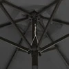 Sodo skėtis nuo saulės su LED, antracito, 200x211cm, aliuminis