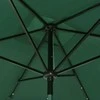 Sodo skėtis nuo saulės su LED ir plieniniu stulpu, žalias, 2x3m