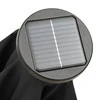 Sodo skėtis nuo saulės su LED, juodas, 200x211cm, aliuminis