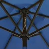 Sodo skėtis nuo saulės su LED, mėlynas, 200x211cm, aliuminis