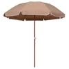 Sodo skėtis nuo saulės su plieniniu stulpu, taupe, 240cm