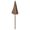 Sodo skėtis nuo saulės su plieniniu stulpu, taupe, 180cm