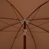 Sodo skėtis nuo saulės su plieniniu stulpu, taupe, 240cm