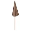 Sodo skėtis nuo saulės su plieniniu stulpu, taupe, 240cm