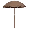 Sodo skėtis nuo saulės su plieniniu stulpu, taupe, 180cm