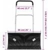 Sniego kastuvas su prailginama rankena, juodas, 66cm, plienas