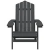 Sodo Adirondack kėdė, antracito spalvos, HDPE