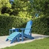 Sodo Adirondack kėdė su pakoja, mėlynos spalvos, HDPE