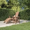 Sodo Adirondack staliukas, rudos spalvos, 38x38x46cm, HDPE