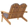 Sodo adirondack suoliukas su pagalvėlėmis, 126cm, akacija