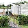 Sodo arka su varteliais, juodos spalvos, 108x45x235cm, plienas