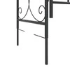 Sodo arka su varteliais, juodos spalvos, 108x45x235cm, plienas