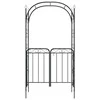 Sodo arka su varteliais, juodos spalvos, 108x45x235cm, plienas