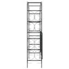 Sodo arka su varteliais, juodos spalvos, 108x45x235cm, plienas