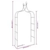 Sodo arkos, 2vnt., juodos spalvos, 120x38x260cm, plienas