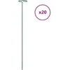 Sodo augalų kuoliukai, 20vnt., tamsiai žalios, 61cm, plienas