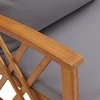 Lauko baldų komplektas Sodo baldų komplektas su pagalvėmis, 5 dalių, akacijos masyvas