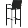 Lauko baldų komplektas Sodo baro baldų komplektas, 9 dalių, juodas (246665+2x313455)