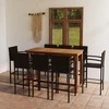 Lauko baldų komplektas Sodo baro baldų komplektas, 9 dalių, rudas (246665+2x313454)