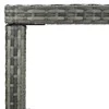 Sodo baro stalas, pilkas, 130x60x110cm, poliratanas ir stiklas