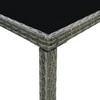 Sodo baro stalas, pilkas, 130x60x110cm, poliratanas ir stiklas