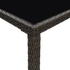 Sodo baro stalas, rudas, 130x60x110cm, poliratanas ir stiklas