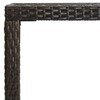 Sodo baro stalas, rudas, 130x60x110cm, poliratanas ir stiklas