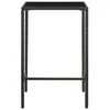 Sodo baro stalas, rudas, 70x70x110cm, poliratanas ir stiklas