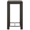 Sodo baro staliukas, rudas, 60,5x60,5x110,5cm, poliratanas