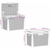Sodo daiktadėžė su sėdynės pagalvėle, rudos spalvos, 125l, PP
