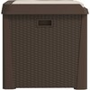 Sodo daiktadėžė su sėdynės pagalvėle, rudos spalvos, 125l, PP