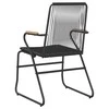 Sodo kėdės, 4vnt., juodos spalvos, 58x59x85,5cm, PVC ratanas