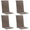 Sodo kėdės pagalvėlės, 4vnt., taupe, 120x50x3cm, audinys