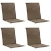Sodo kėdės pagalvėlės, 4vnt., taupe, 100x50x3cm, audinys