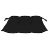 Sodo kėdės su pagalvėlėmis, 6vnt., juoda, tikmedžio masyvas