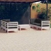 Lauko baldų komplektas Sodo komplektas su antracito pagalvėmis, 7 dalių, pušis