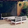 Lauko baldų komplektas Sodo komplektas su antracito pagalvėmis, 5 dalių, pušis