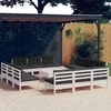 Lauko baldų komplektas Sodo komplektas su antracito pagalvėmis, 13 dalių, pušis