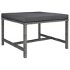 Lauko baldų komplektas Sodo komplektas su pagalvėlėmis, 10 dalių, pilkas, poliratanas